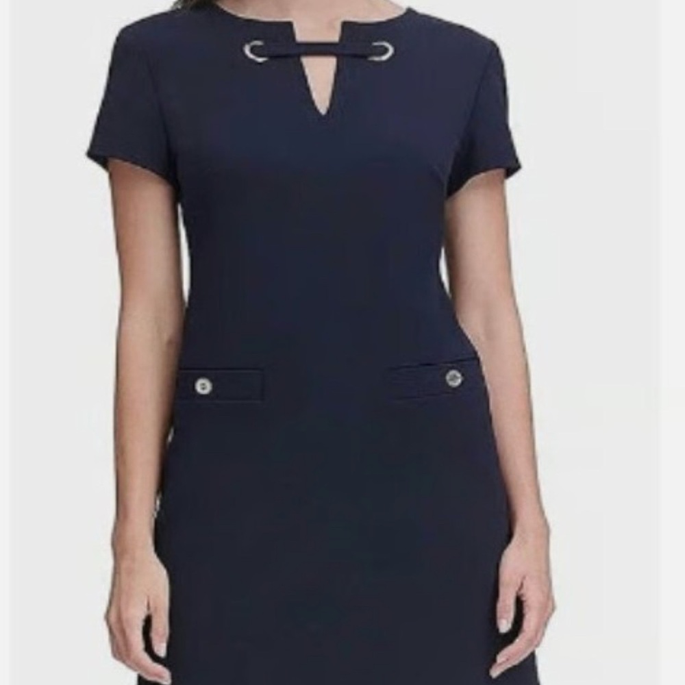 Tommy Hilfiger Navy Dress with Silver Details
